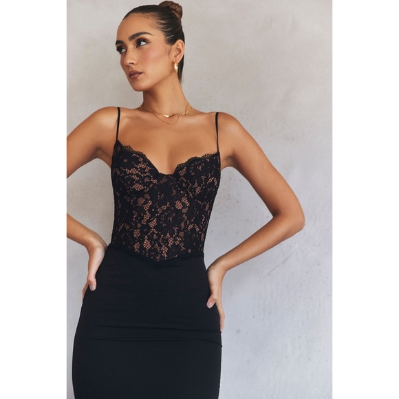 NEW House of CB Cara Maxi Dress Black Large+ XL with Plus Cup - Picture 13 of 17